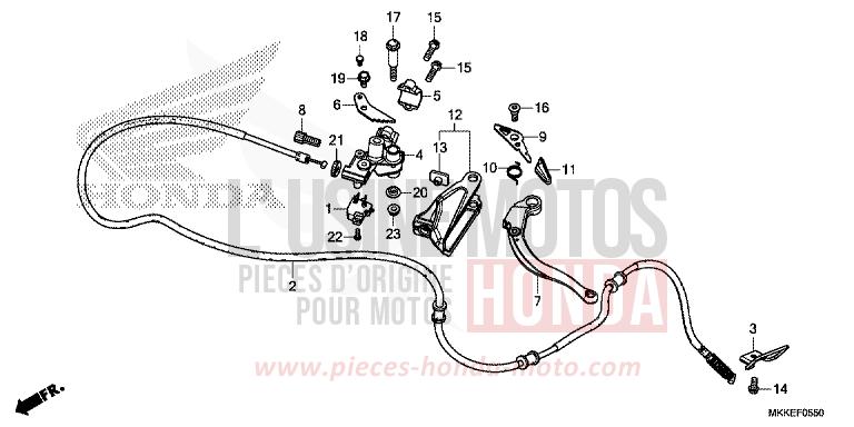 LEVIER DE STATIONNEMENT de Africa Twin DEGITAL SILVER METALLIC (NHA30D) 2019